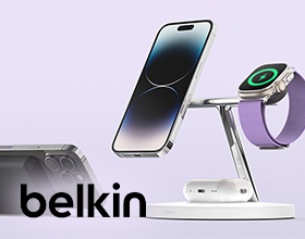 Flexible Stromversorgung mit modernster Ladetechnik – von Belkin.