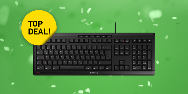 CHERRY STREAM Tastatur, schwarz