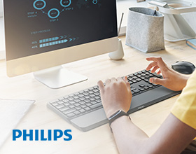 Produktivität trifft Komfort: Ergonomisches Zubehör von Philips.