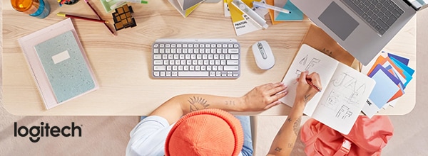 Kreativ unterwegs – mit der MX Keys Mini.