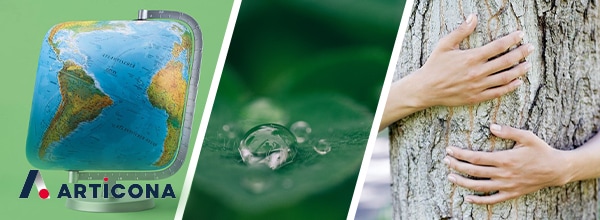 Nachhaltigkeit: Drei Kernwerte sind uns wichtig: Rethink, Reduce, Recycle.