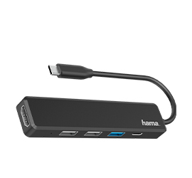 Hama USB Hub 2.0 4-Port + HDMI