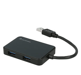 ARTICONA 4-Port USB Hub 3.0 schwarz