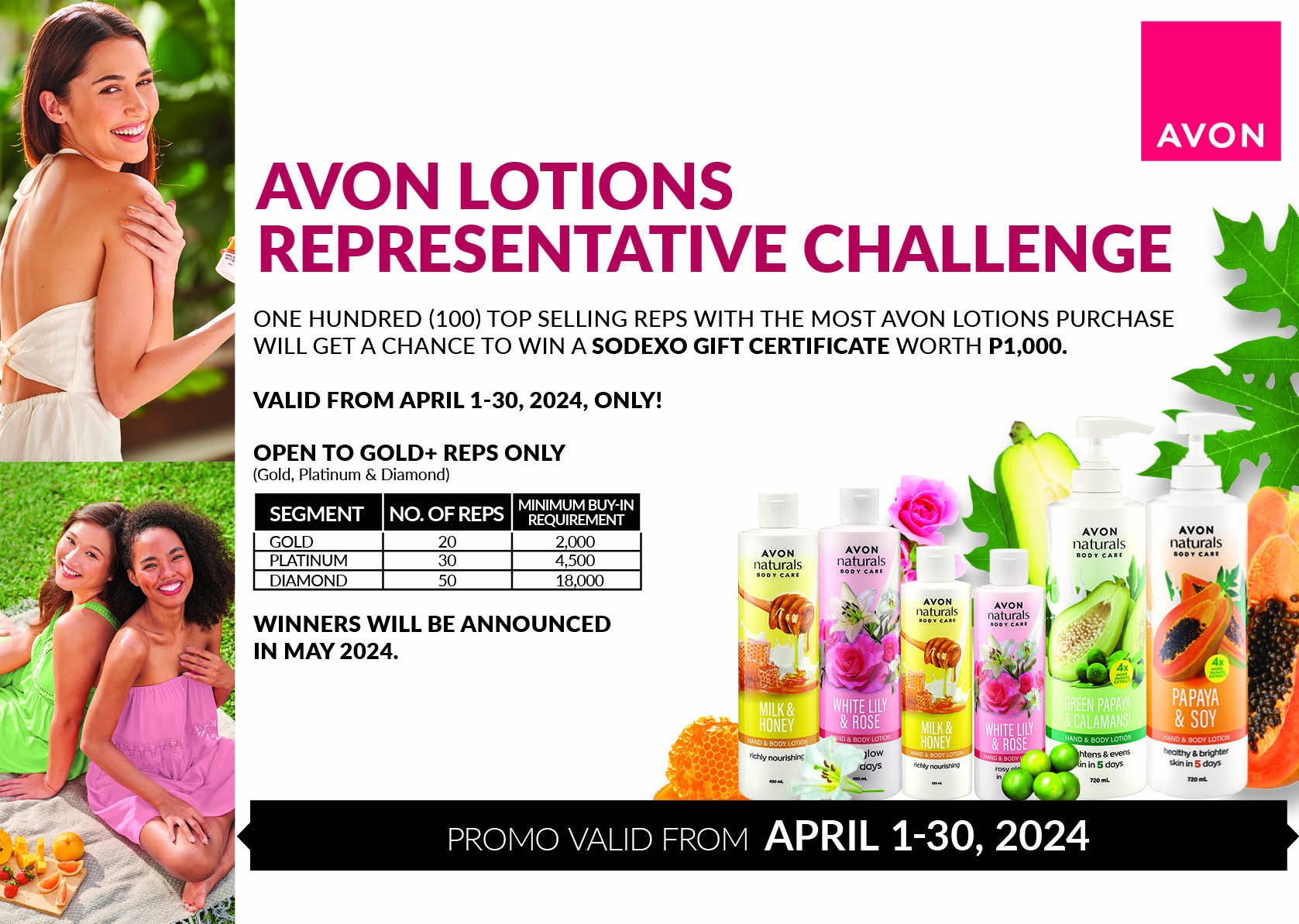 AVON LOTIONS REPRESENTATIVE CHALLENGE