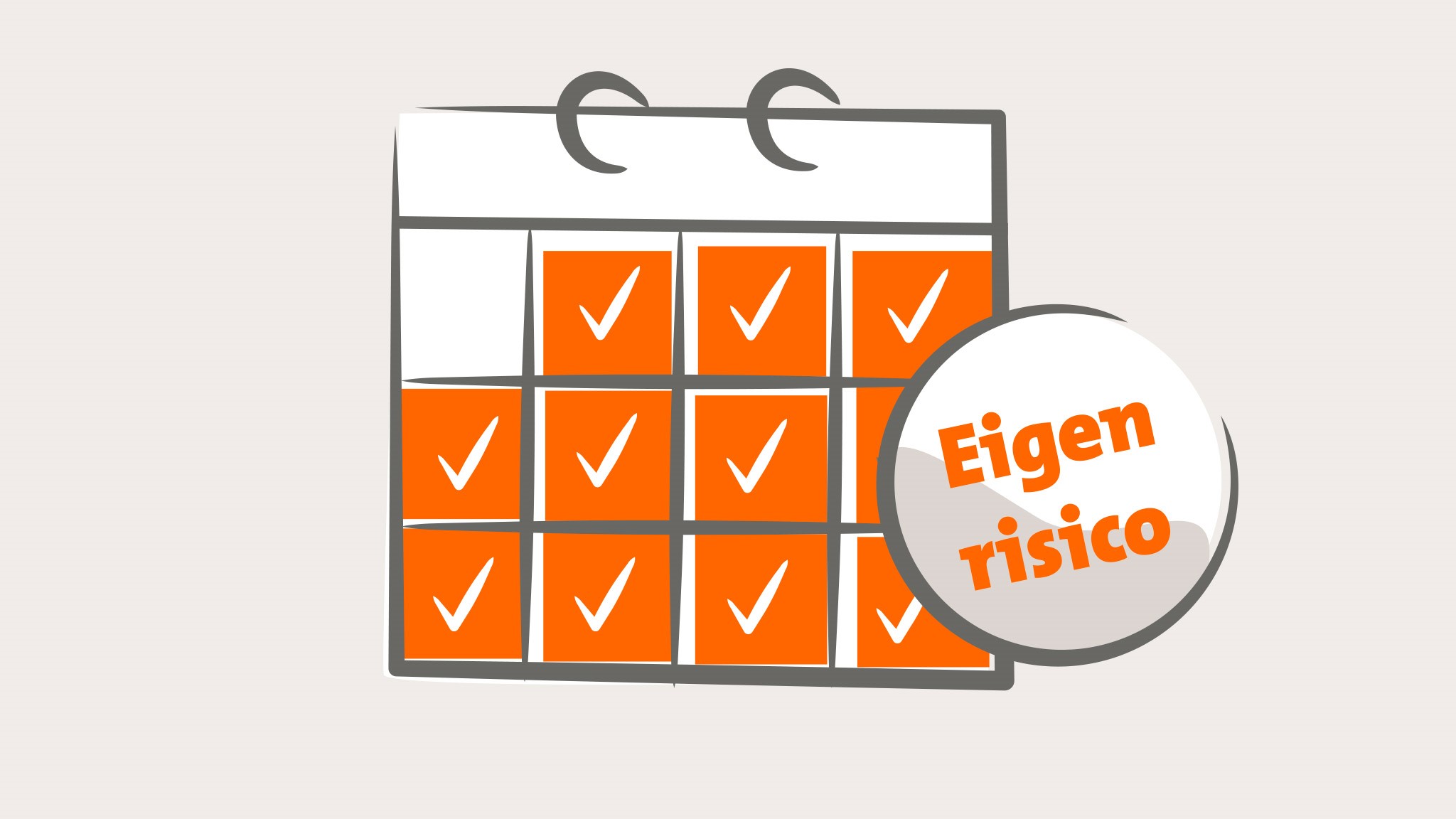 Kalender eigen risico gespreid betalen