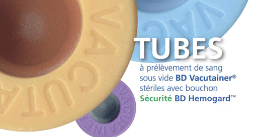 Tubes BD Vacutainer® : prélèvement de sang sous vide avec bouchon sécurisé BD Hemogard™
