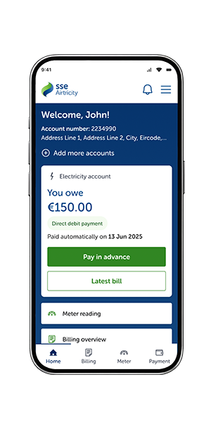 SSE Airtricity App - Dashboard