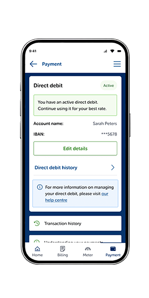 SSE Airtricity App - Payments Direct Debit